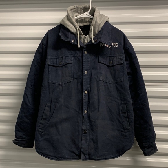 Dunbrooke Patriots NFL Hooded Winter Jacket Men’s XL Blue Insulated Coat‎ - Picture 1 of 13